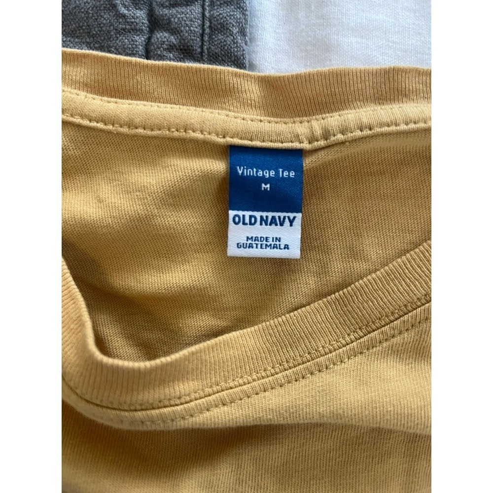 Old Navy Vintage Tee Mustard Yellow Cotton Short Sleeve Boxy Crop Top Womens M - Picture 6 of 6